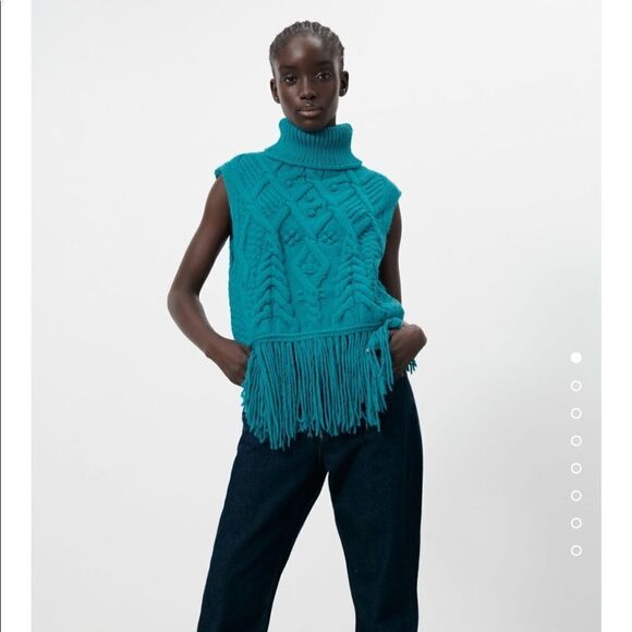 Zara fringed knit vest - Picture 3 of 11